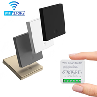 QIACHIP 2.4G 86 Type Wireless Wall Panel Transmitter And WiFi Smart Switch Receiver For AC 110V 220V Light Control Voice Control