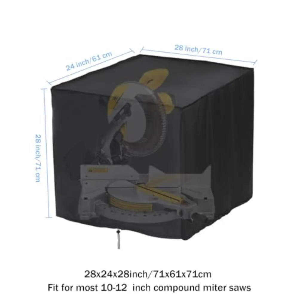 Miter Saw Cover 420D 600D Oxford Waterproof Compound Miter Saw Cover Heavy Duty Dustproof 10-12 Inch Miter Saw Protector