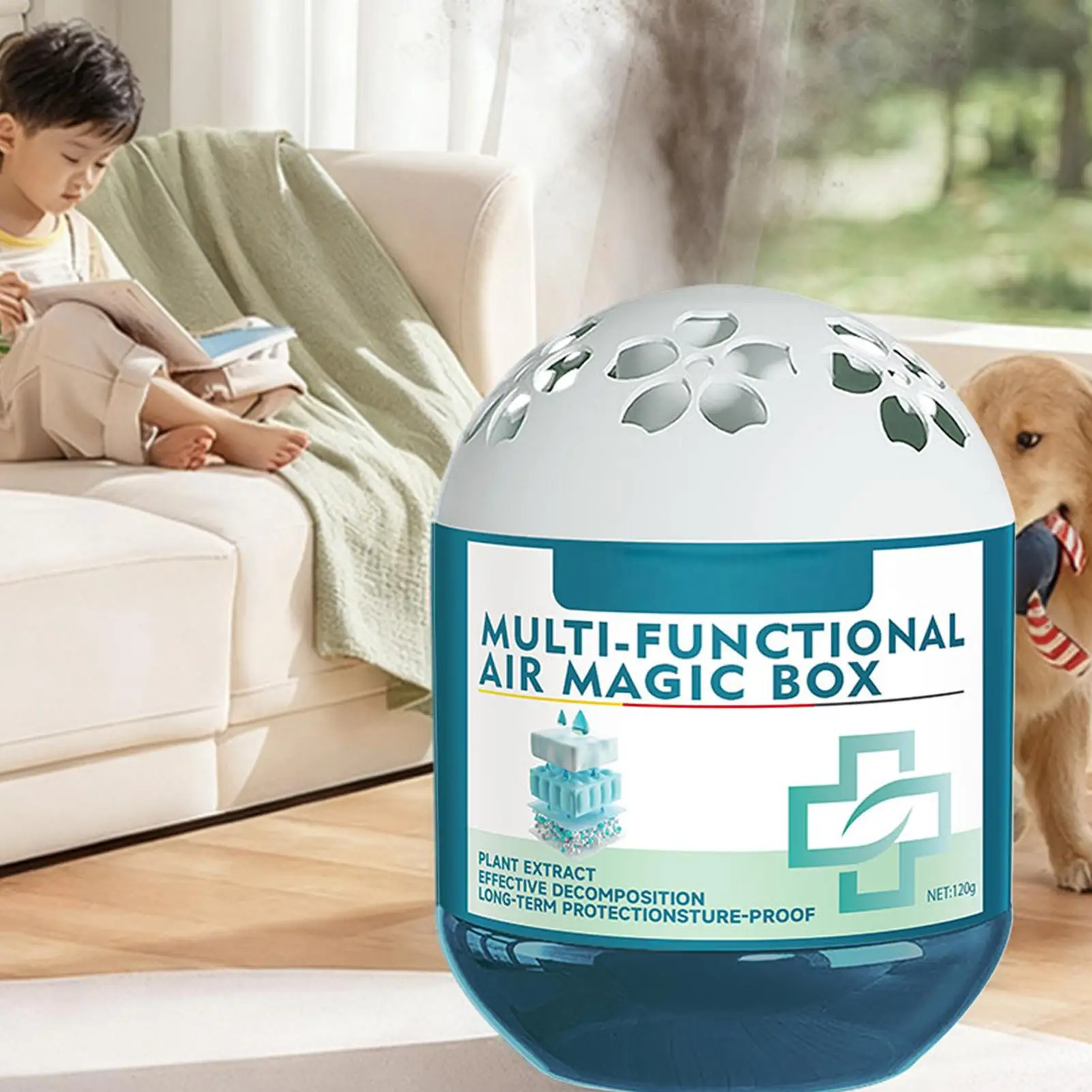 120g Air Purifiers For Bedroom Plant Extract Health Care Automatic Air Purifier Magic Box For Home Living Room Kitchen new Car