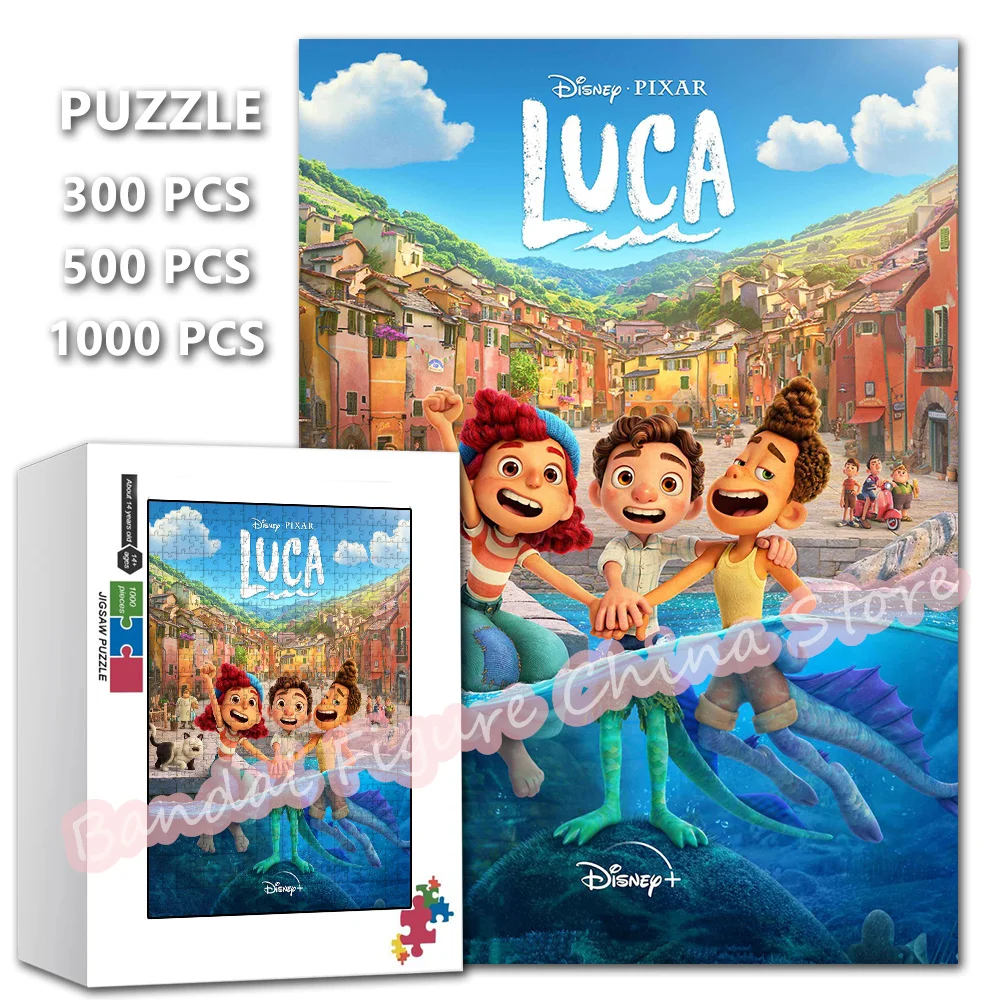 

Disney Educational Jigsaw Puzzle Alberto Sea Monster Boys Luca Cartoon Movies Print Puzzle Kids Decompress Toys Birthday Gifts