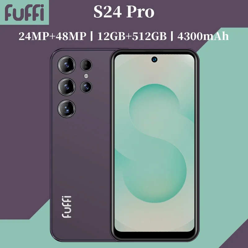 Global Version S24 Pro Smartphone 4300mAh 12GB RAM 512G ROM 6.56 inch Phone Android 720x1612HD 24+48MP 4G Network Mobile phones