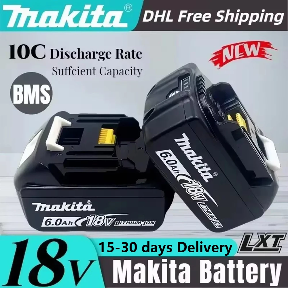 

Original Makita 18V battery 6.0Ah Powerful 18650 Battery with High Performance for Makita 18V Li-ion Cordless Tools