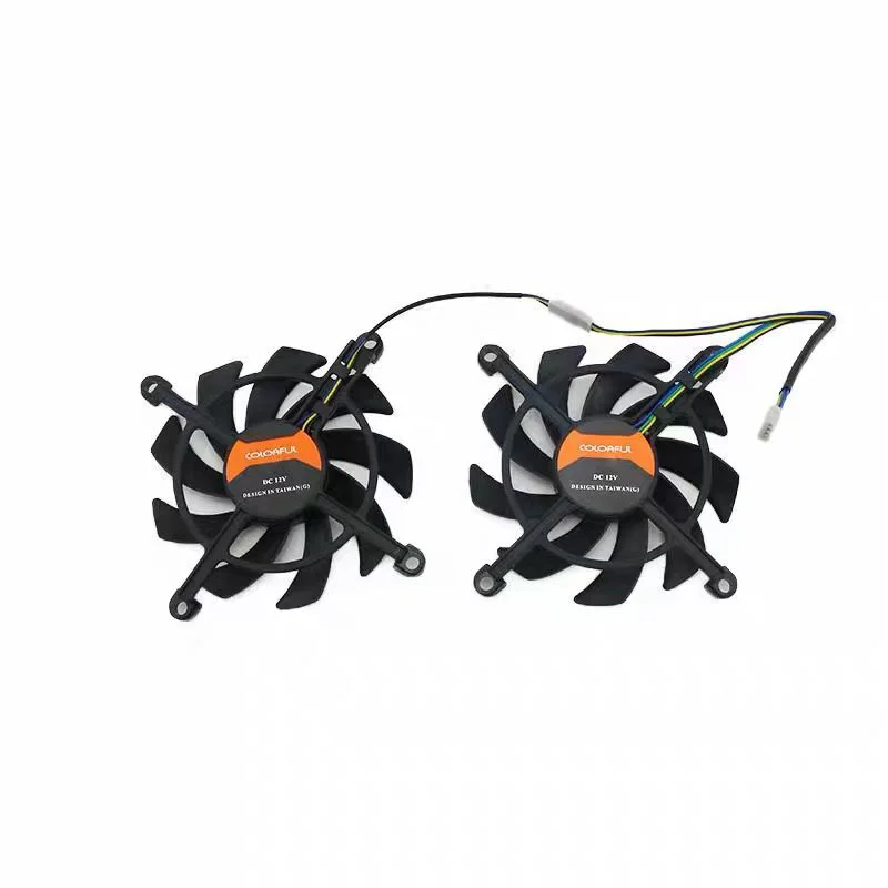 New 2pcs 4pin for Colorful GTX1650 1660 1660TI 2060 Netchi Gaming Graphics Card Cooling Fan