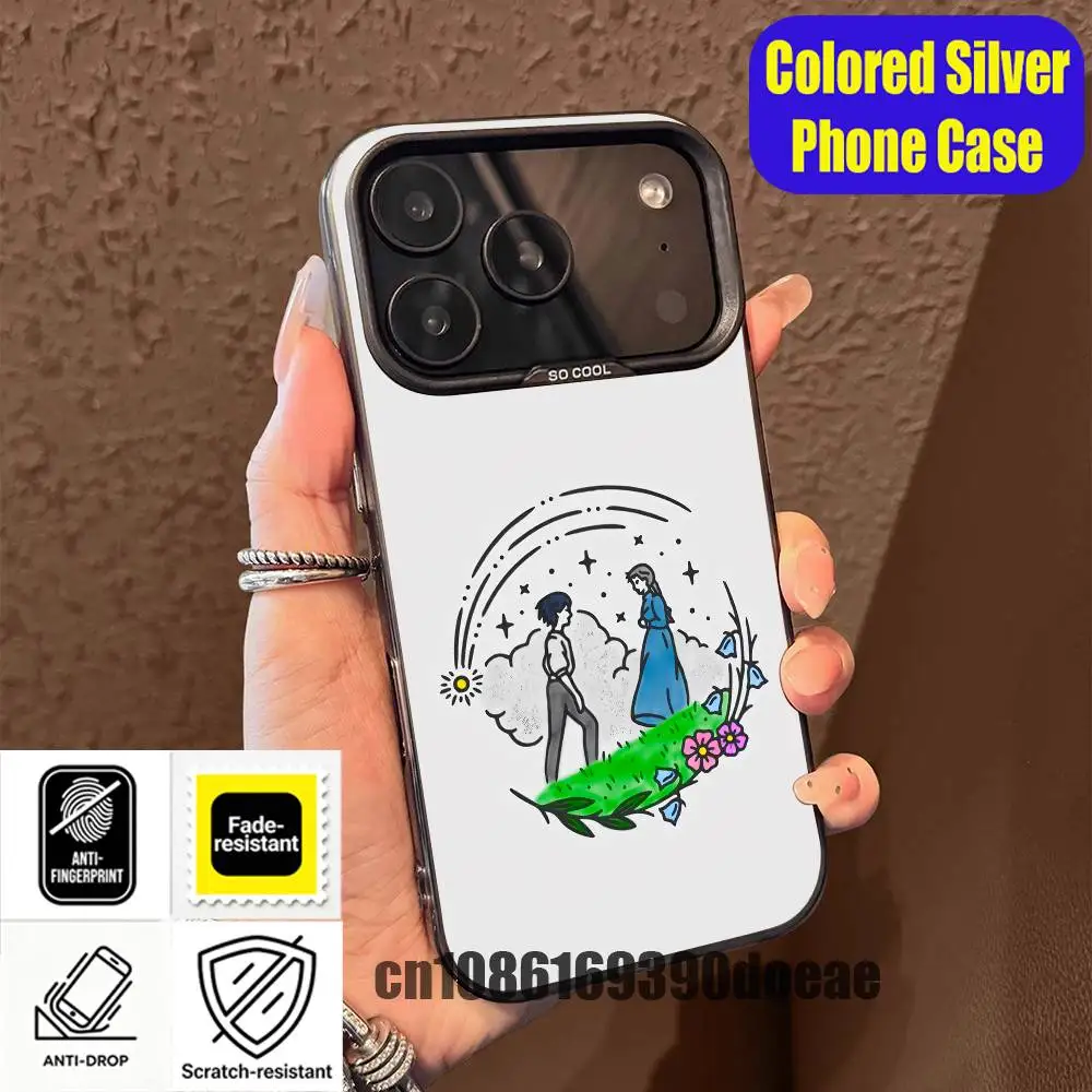 For M-Moving Cool C-Castle Phone Case iPhone 15,16,12,14,13,17,11,E,Pro,Max,Plus,Air,Mini Color Silver Custom Cover