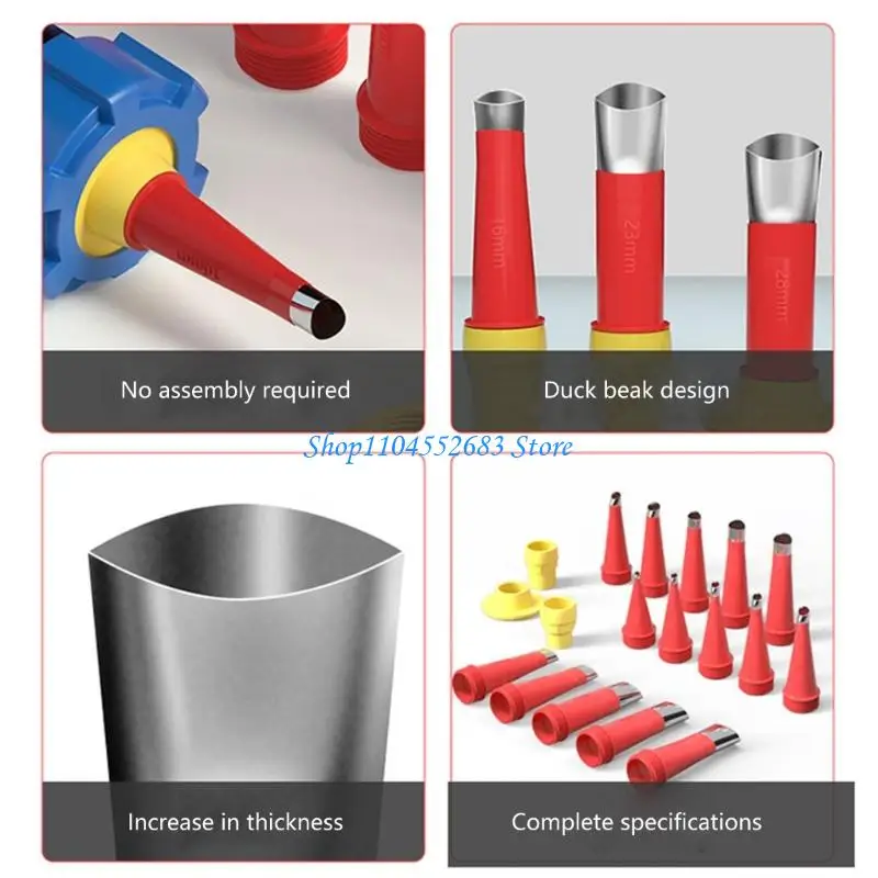 Y6GD MultiSize Caulking Nozzle Set Stainless Steel Construction With Plastic Base Durability Sealant Application Accessories