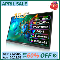 HGFRTEE 18.5inch Portable Monitor ADS-IPS 100Hz RGB100% Extended Display Laptop Second Screen With VESA Hole&Stand