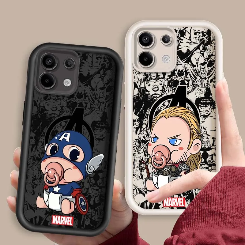

Marvel Anime Heroes Cute For Xiaomi Mi Poco X3 X4 X5 X6 M4 M5 M5s M6 F4 F5 F6 Pro GT Plus 5G Eye Ladder Cover