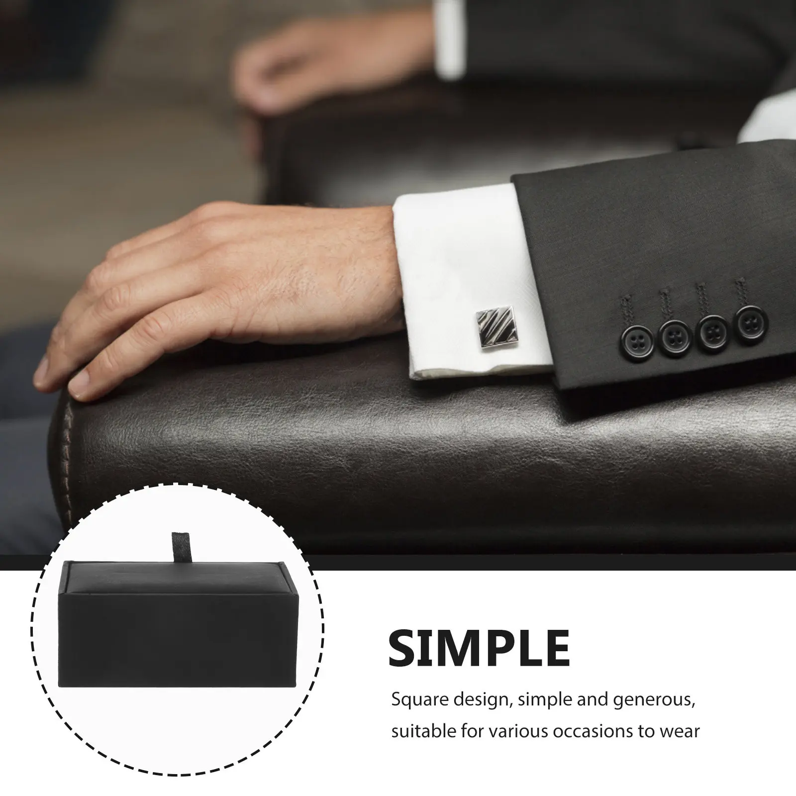 

Черная коробка для запонок: элегантная подарочная упаковка для ювелирных изделий, портативный дорожный органайзер для мужчин и женщин, футляр для хранения и демонстрации