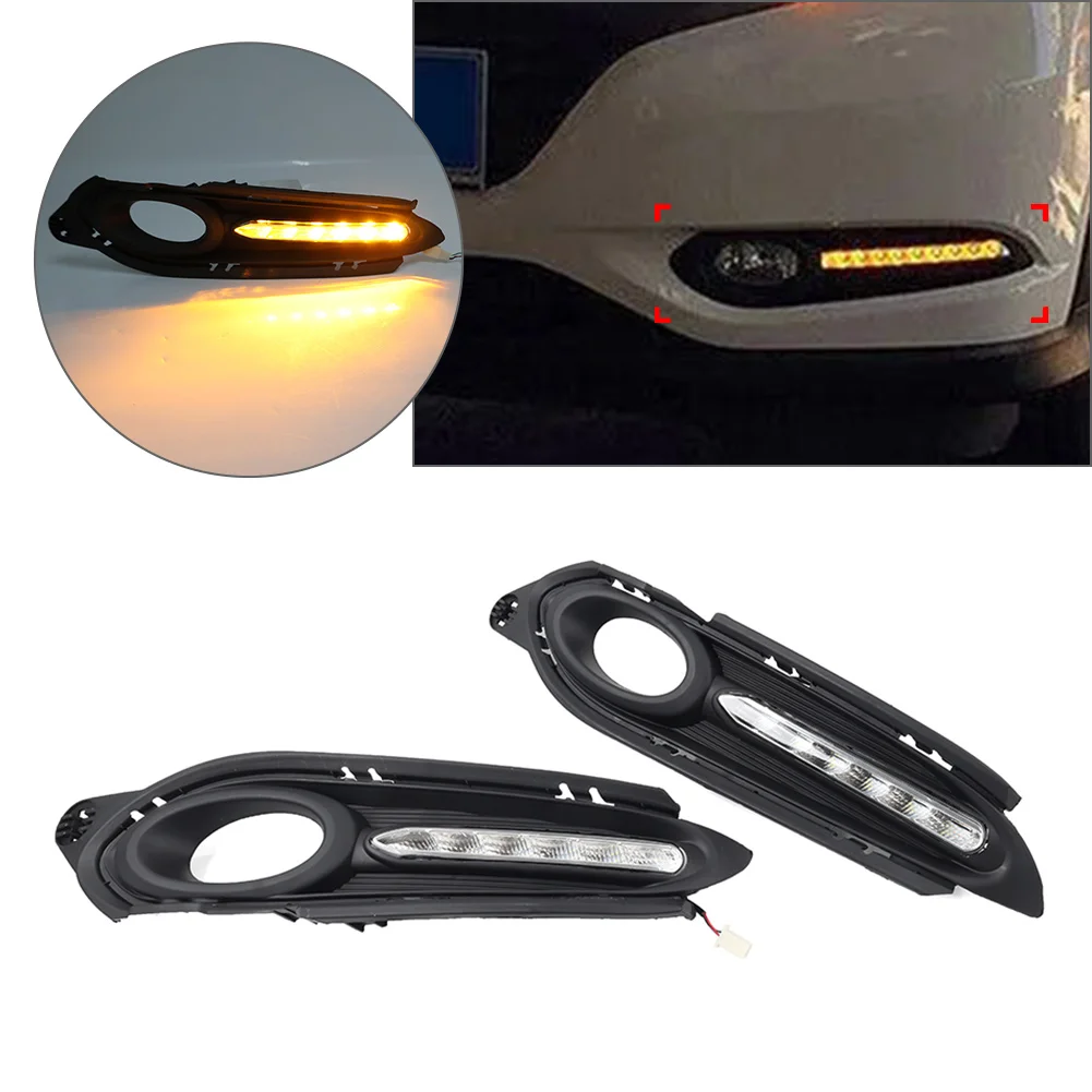 Car Daytime Running Lights DRL Turn Signal Light For Honda HR-V 2016-2018