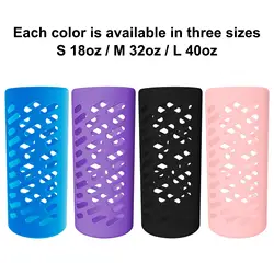 Water Bottle Silicone Sleeve Anti Slip Protection Cover Beverage Container Sleeve Insulation Bottle Silicone Sleeve Thick Home
