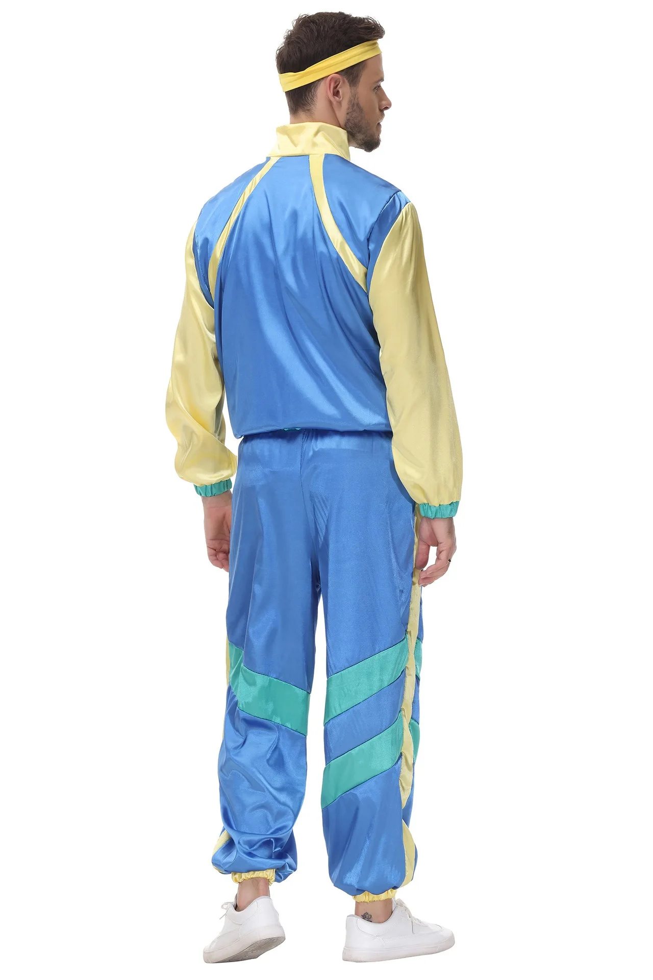 80s 90s Shell Suit Party Dress Costume Retro Tracksuit 90s Hip Hop Costumes 80s Costumes for Men Windbreaker and Pants