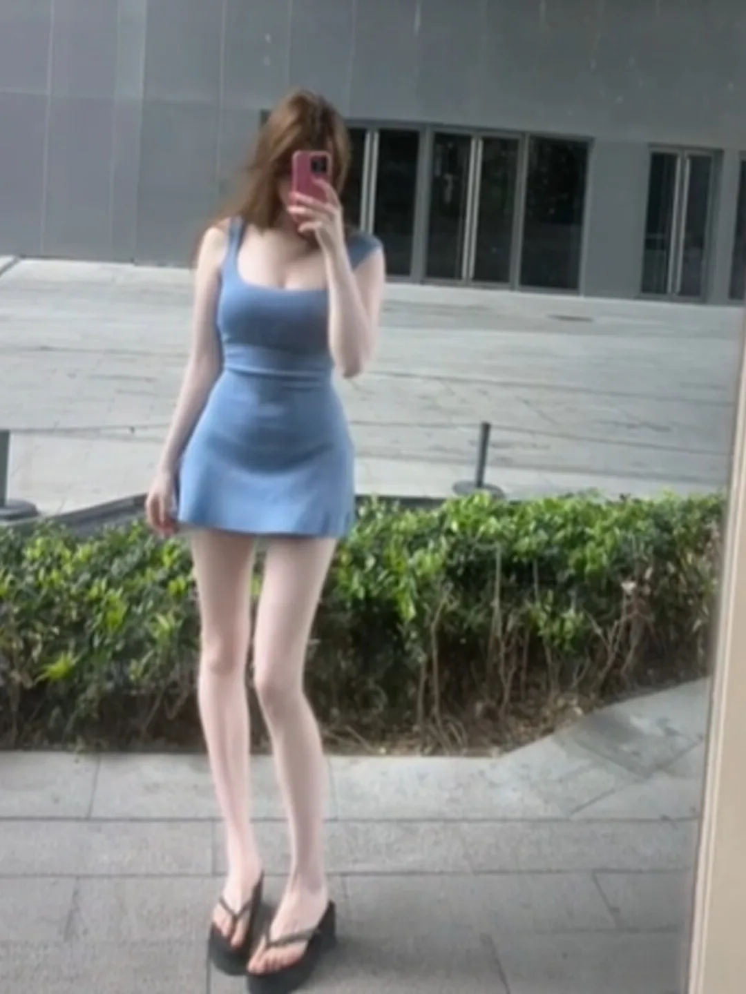 

Gentle Wind Beautiful Slimming Strap Dress Unique Design Cotton Summer Slim Fit Dress U Neckline No Sleeve H Type Silhouette