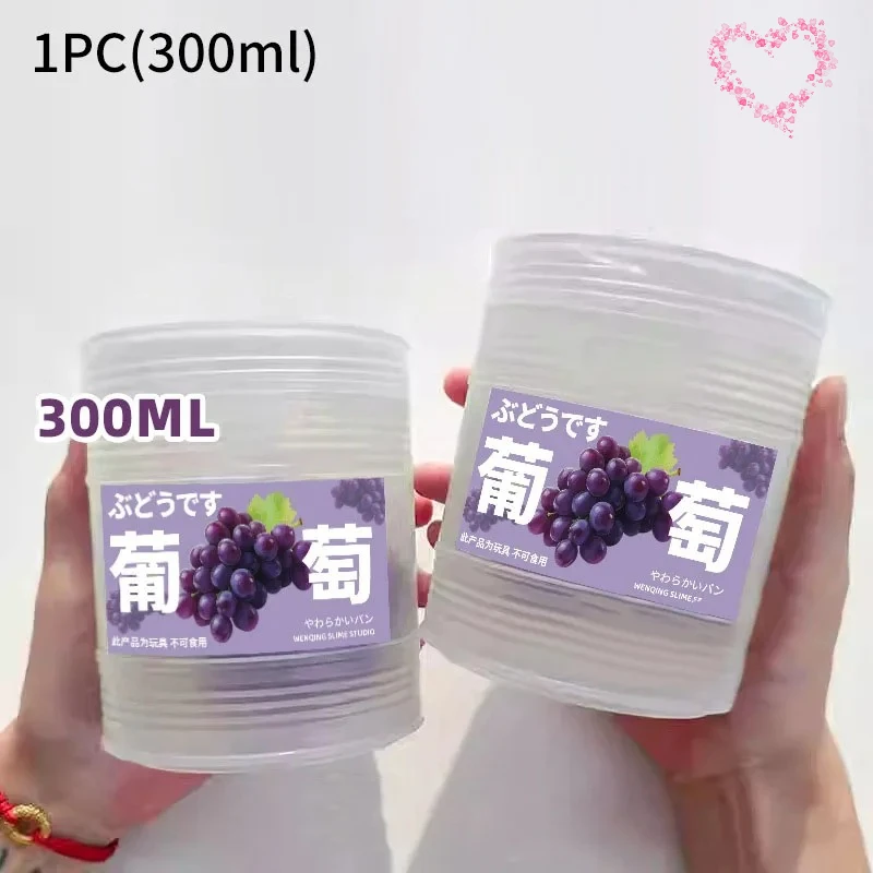 300ml Large  Fruit Juice Scented Clear Water Slime Crystal Mud Jelly Decompression Kneading Soft Relaxed Pinch Relieve PressureA