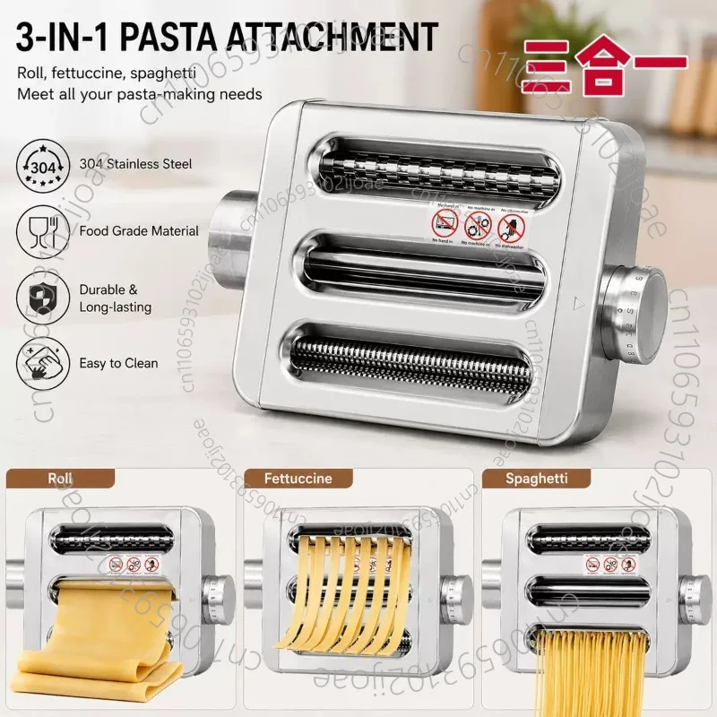 3-in-1 Material Metal Noodle Press Home Cooking Machine Accessories Noodle Three-piece Set Noodle Press Rough Surface Fine