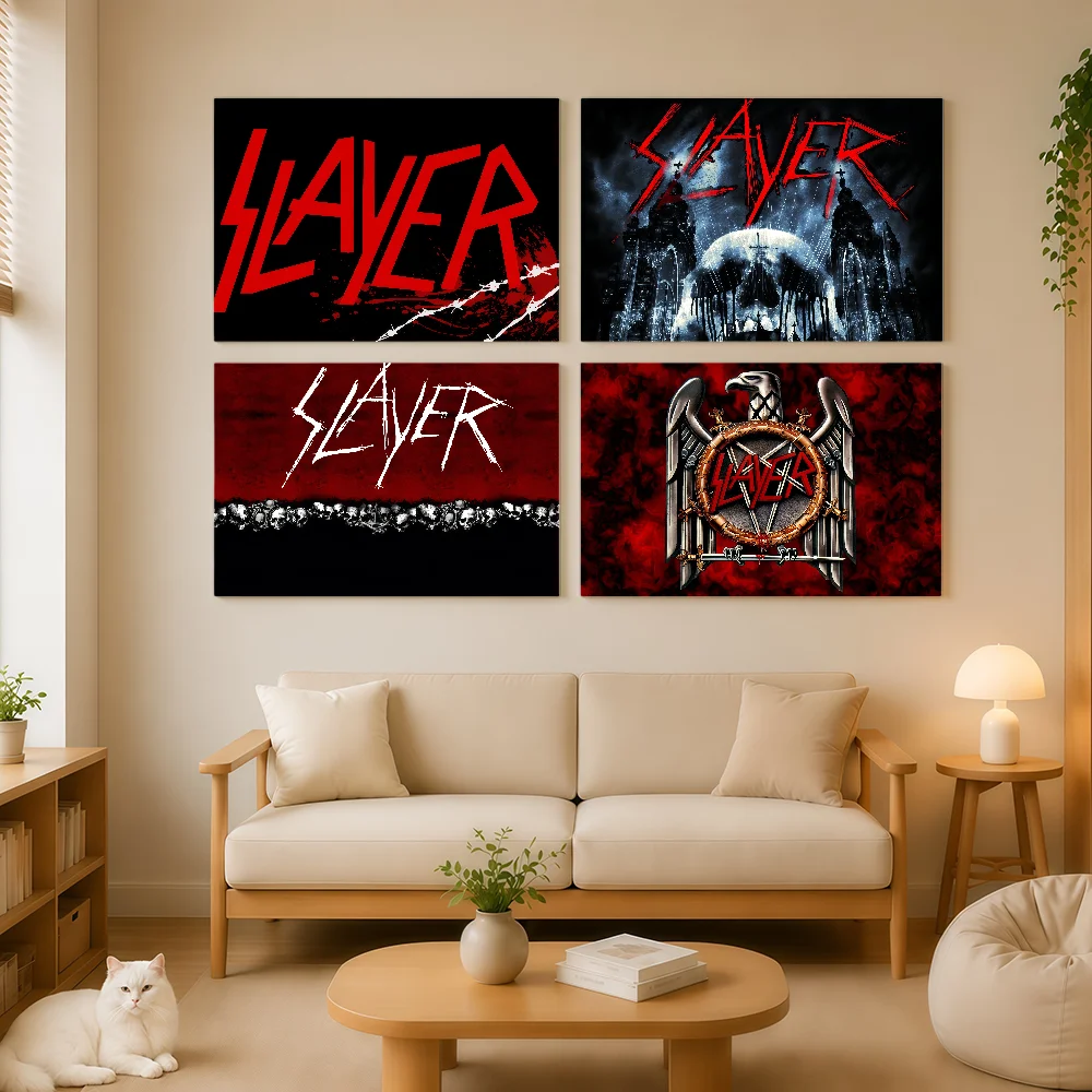 S-Slayer H-Heavy M-Me-tal Flag Durable Outdoor Indoor Patio Festive Decoration Classic Design Pole Wall Room Banner