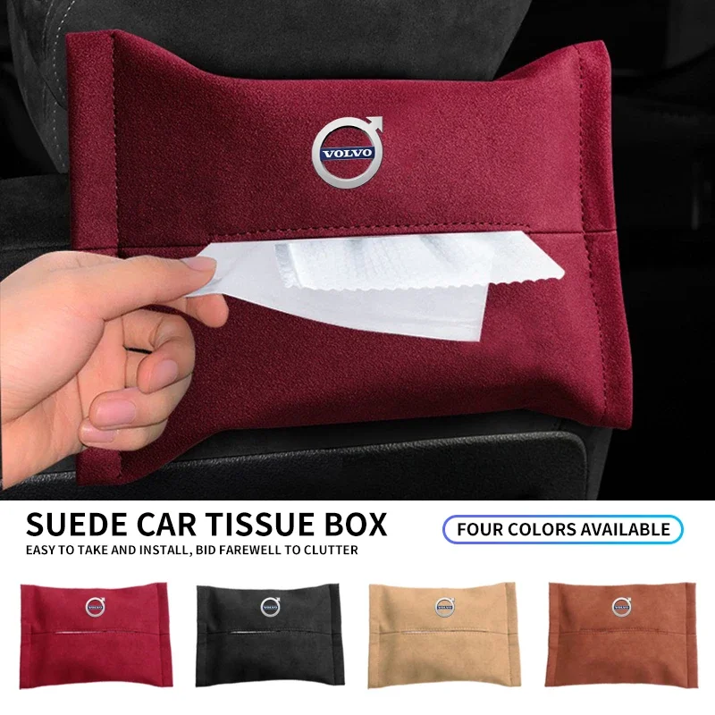 

Чехол-органайзер для салфеток с логотипом автомобиля для Volvo Rdesign Polestar AWD V50 S60 XC60 S40 XC40 XC90 V60 S80 S90 V90 V70 T6