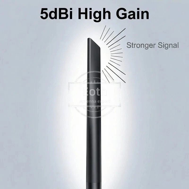 Eoth 5 Stück 2,4 GHz Gummiantenne Verstärkung 5 dBi SMA-Stecker PX4 auf SMA-Buchse Verlängerungskabel für Zigbee-Router Meshtastic-Netzwerk Largo – Detail 5