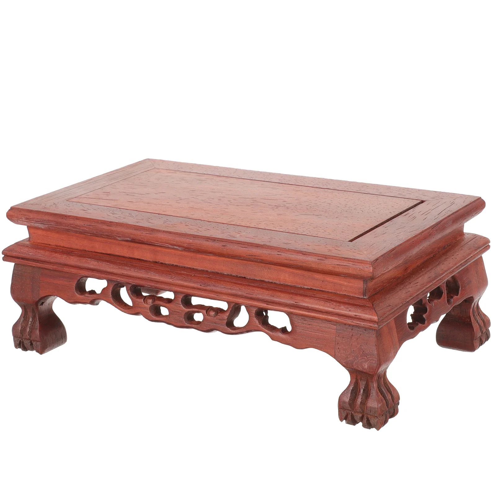 

Flowers Flowerpot Buddha Base Plant Wooden Display Stand Vase with Home Decor for