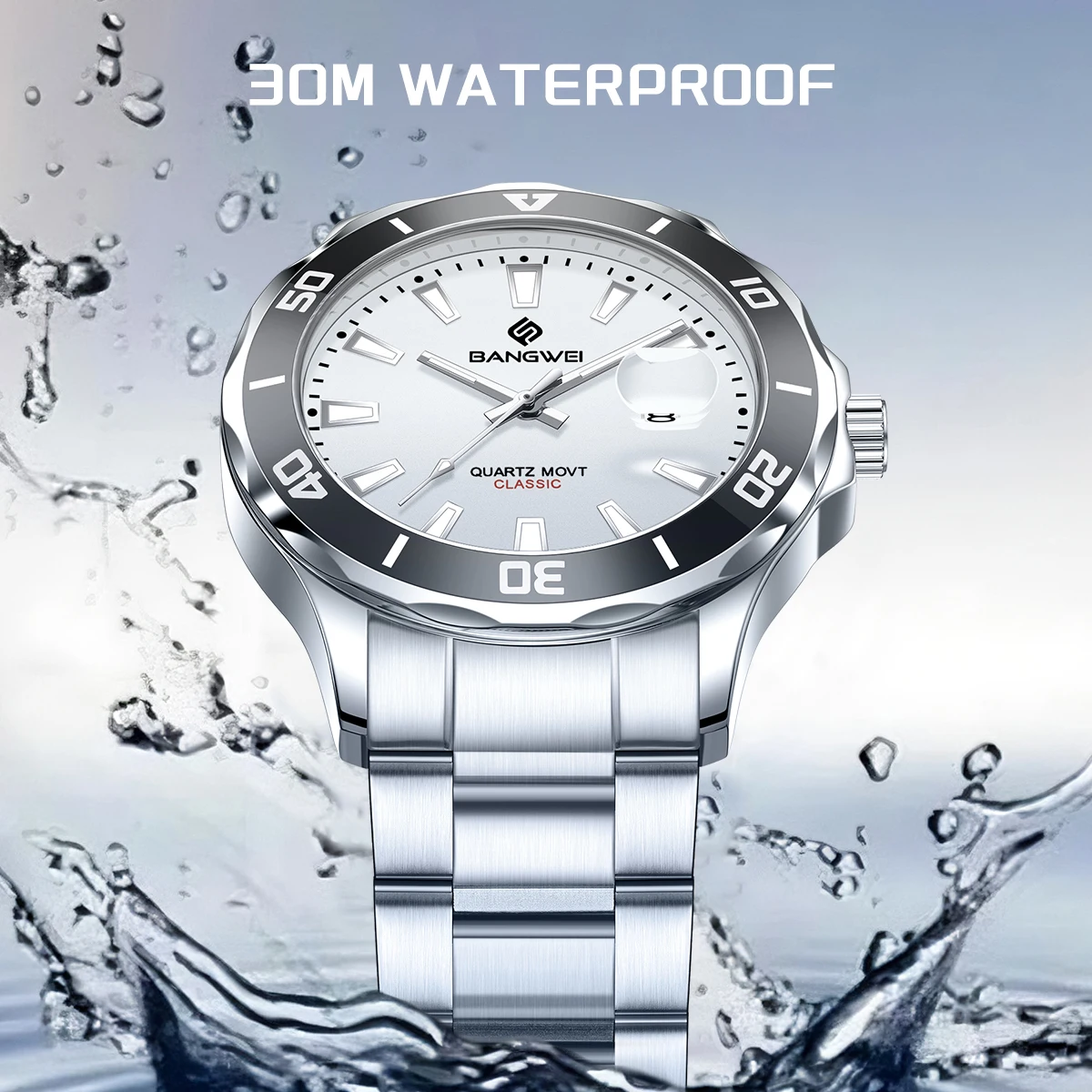 LIGE ใหม่นาฬิกาผู้ชายแบรนด์หรูธุรกิจนาฬิกาส่องสว่างกันน้ำชายนาฬิกาปฏิทินผู้ชายนาฬิกาข้อมือควอตซ์-