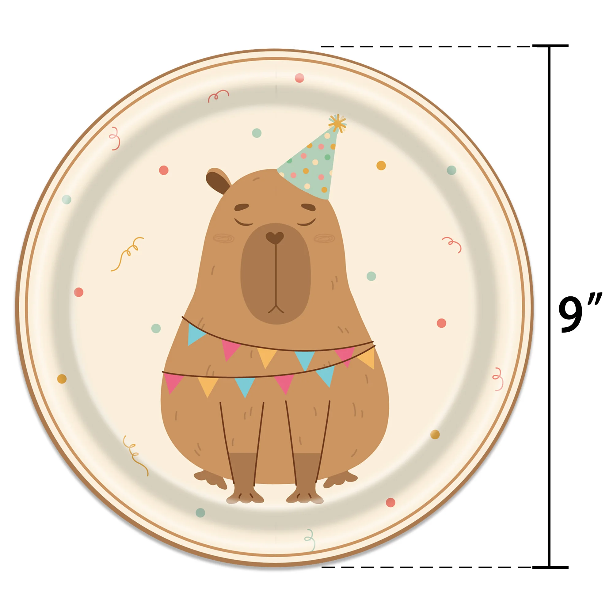 Conjunto de decoração de festa de aniversário com tema capivara, 10-20 pessoas, acessórios de chá de bebê, sacos de presente de animais, cenário personalizado