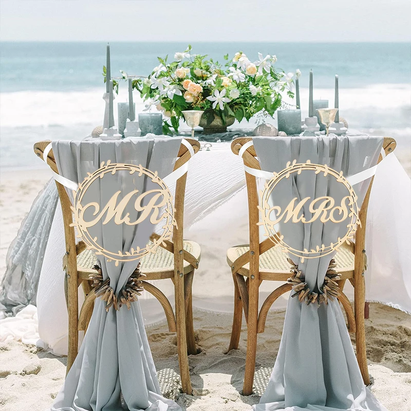 2 قطعة كرسي خشبي الزفاف قلادة  - مراجعة Wedding Supply Rentals وسعره