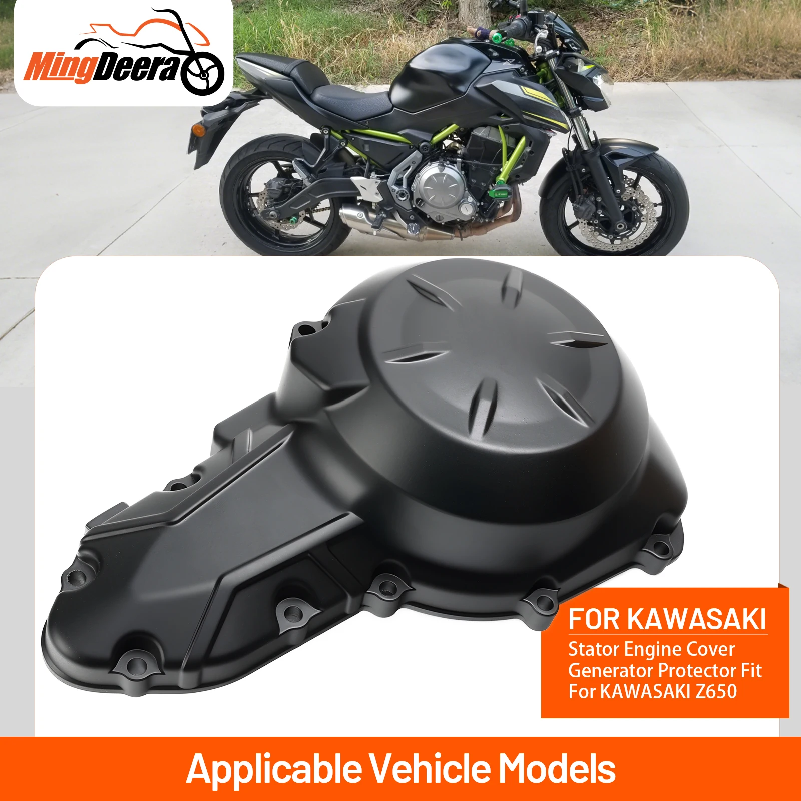 

Aluminum Stator Cover Engine Protection Fit For KAWASAKI Ninja Z650 2017-2025 Motorcycle Crankcase Housing With Gasket