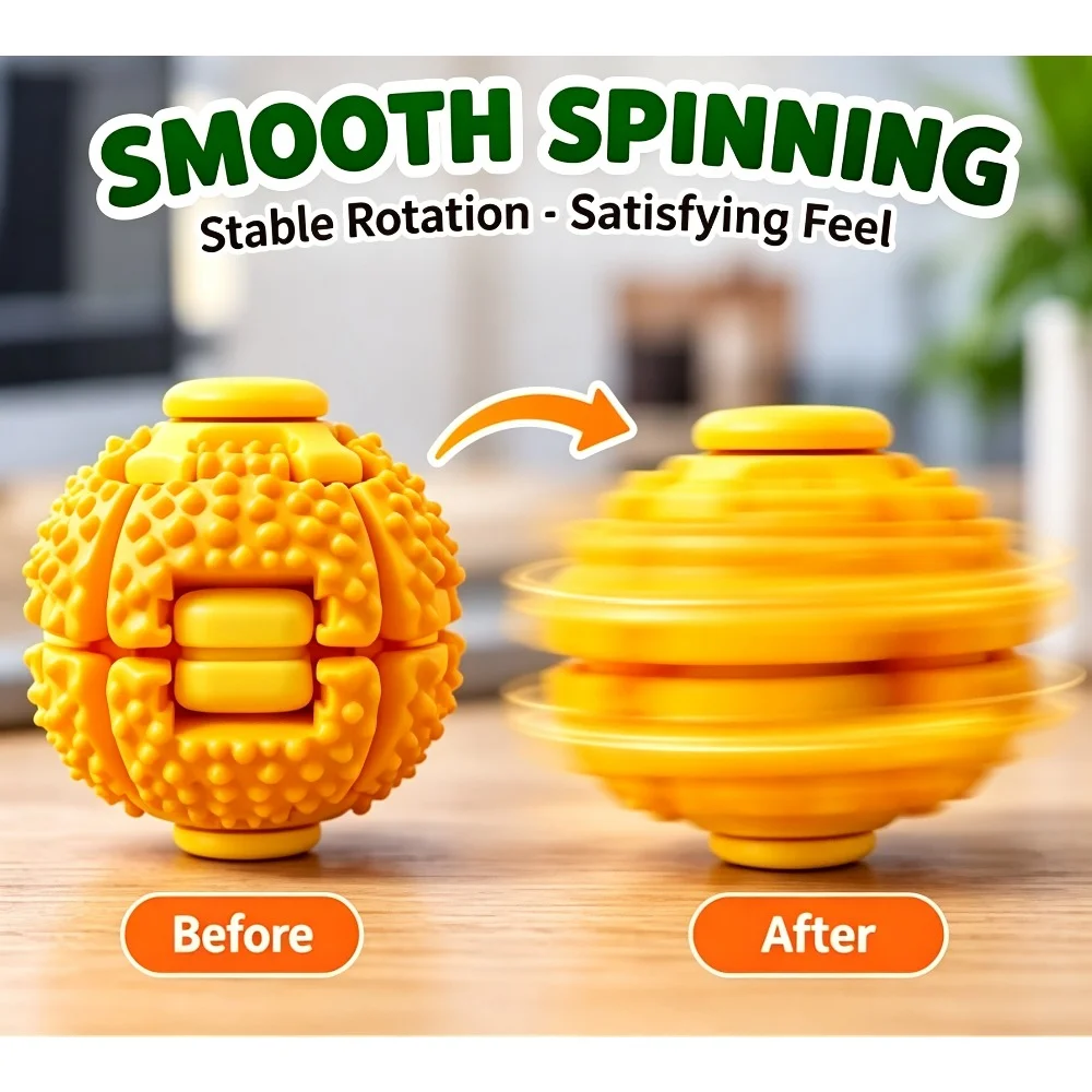 Novelty Durian Fidget Spinner Ball Smooth Rotation Sensory Stress Relief Gadget Realistic Texture Portable Hand Play Casual Gift