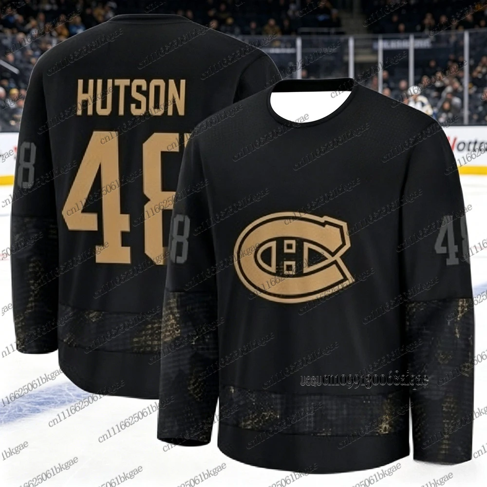Herbst-Winter Neue Eishockey-Trikots für Herren Montreal Canadie Schwarz-Goldene Hockey-Trikots Damen Herren Lässige Langarm-Trikots – Detail 17