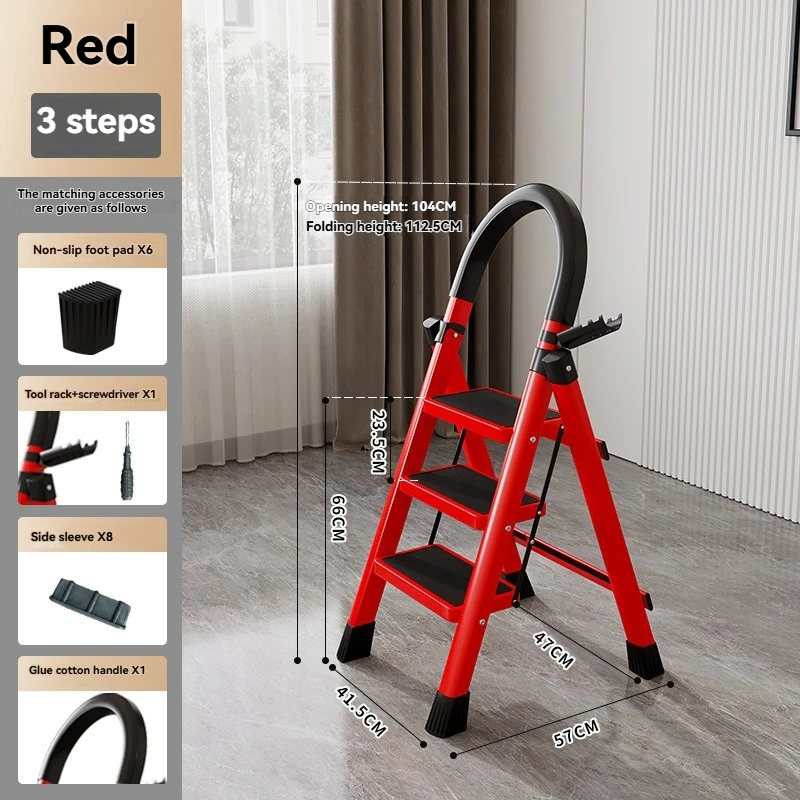 3 steps red