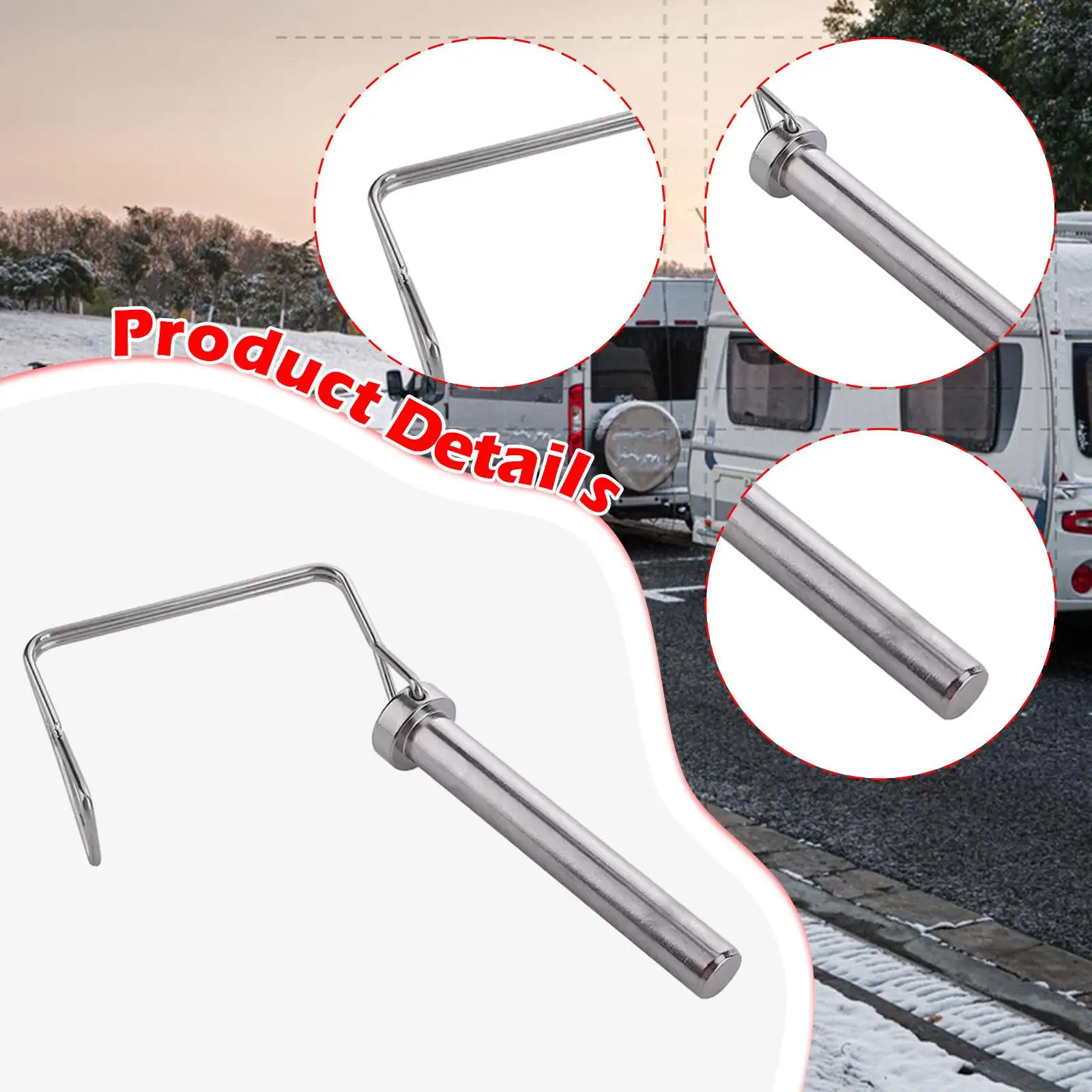 정원 트럭 트레일러 잭 휠용 트레일러 히치 잠금 핀 사각형