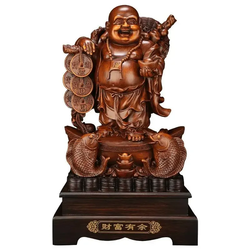 Fortune Maitreya Buddha Ornaments Living Room Wine Cooler Belly Smiling Buddha Office Decor House Craft Gifts