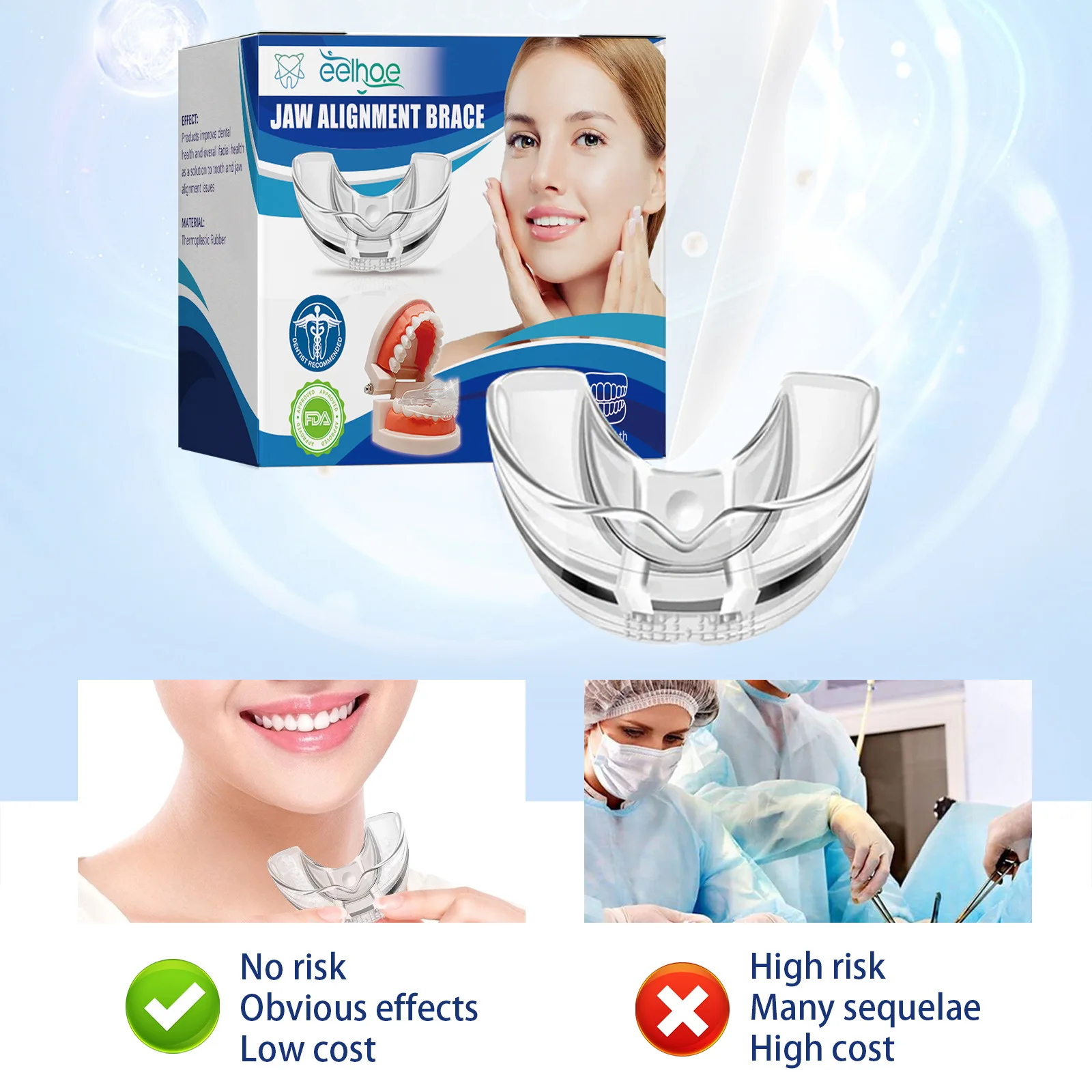 تقويم الأسنان من السيليكون ، مدرب محاذاة ، أداة تثبيت الأسنان ، واقي الفم ، محاذاة الأسنان ، محاذاة الفك ، أجهزة طب الأسنان #5