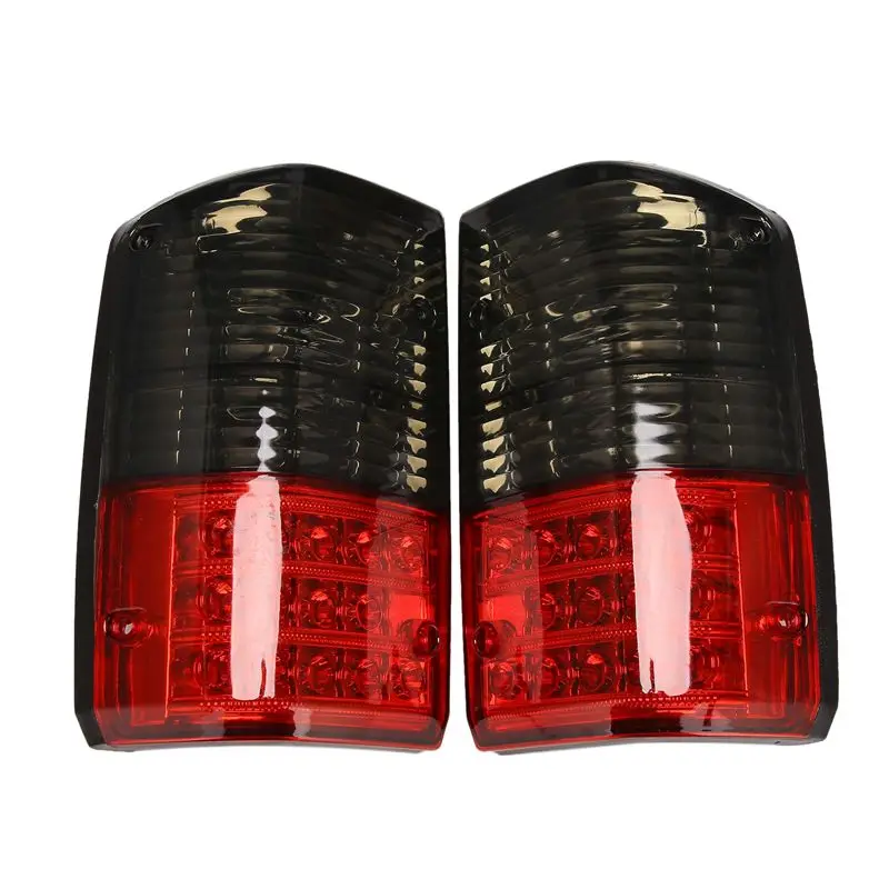 

1Pair Car LED Tail Light 26555-05J00 For Nissan Patrol GQ 1988-1997 Series 1 2 Rear Bumper Brake Stop Lamp Red+Smoked