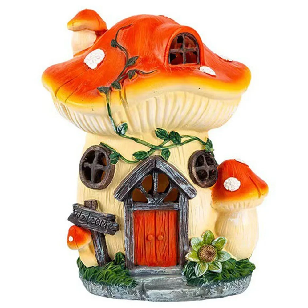 

Outdoor solar courtyard lights mushroom house lawn decoration lights sculpture decorative courtyard landscape lights Party Home