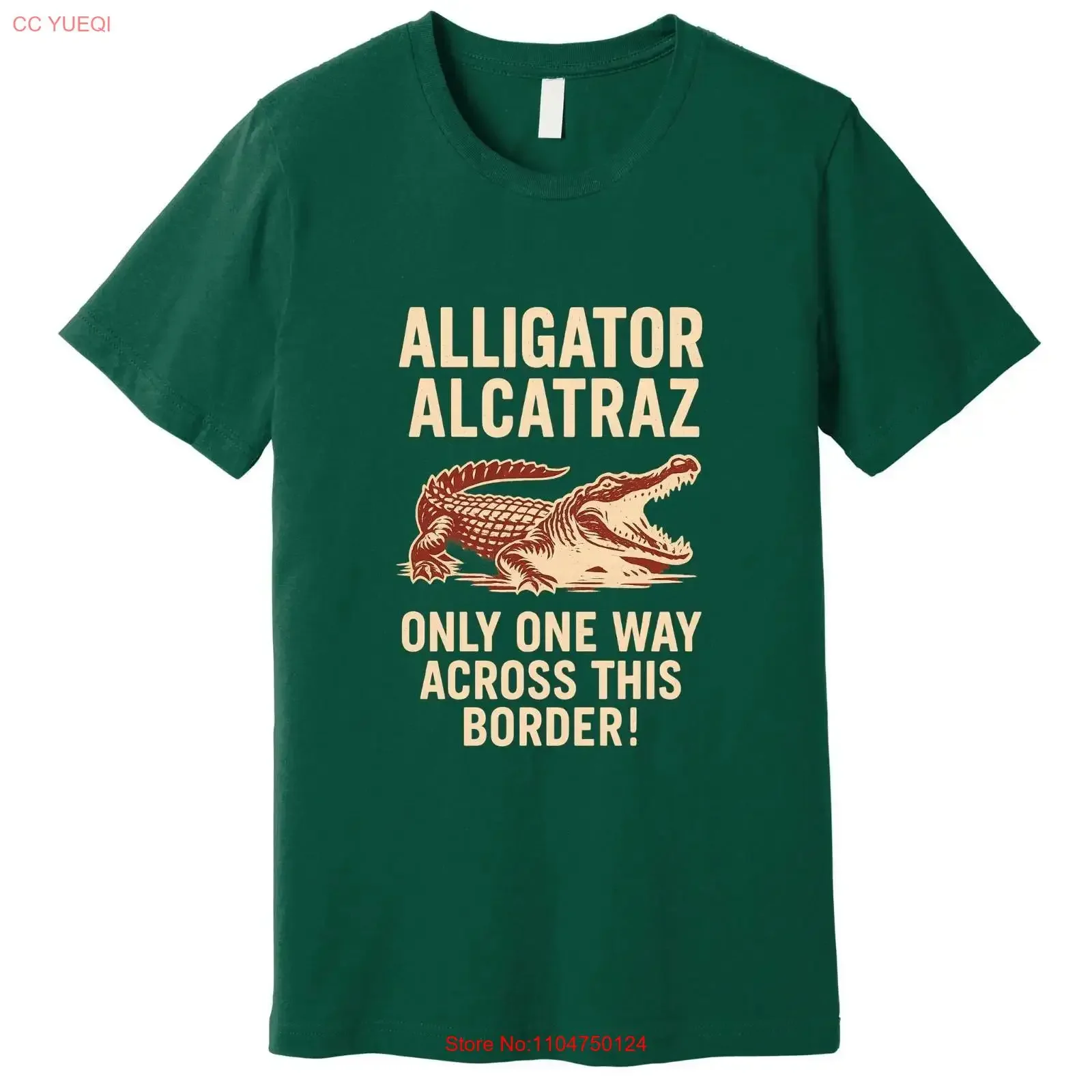Escape from Alcatraz Alligator Border Patrol Premium T Shirt vintage Washed Versatile graphic Unisex Soft streetwear Breathable