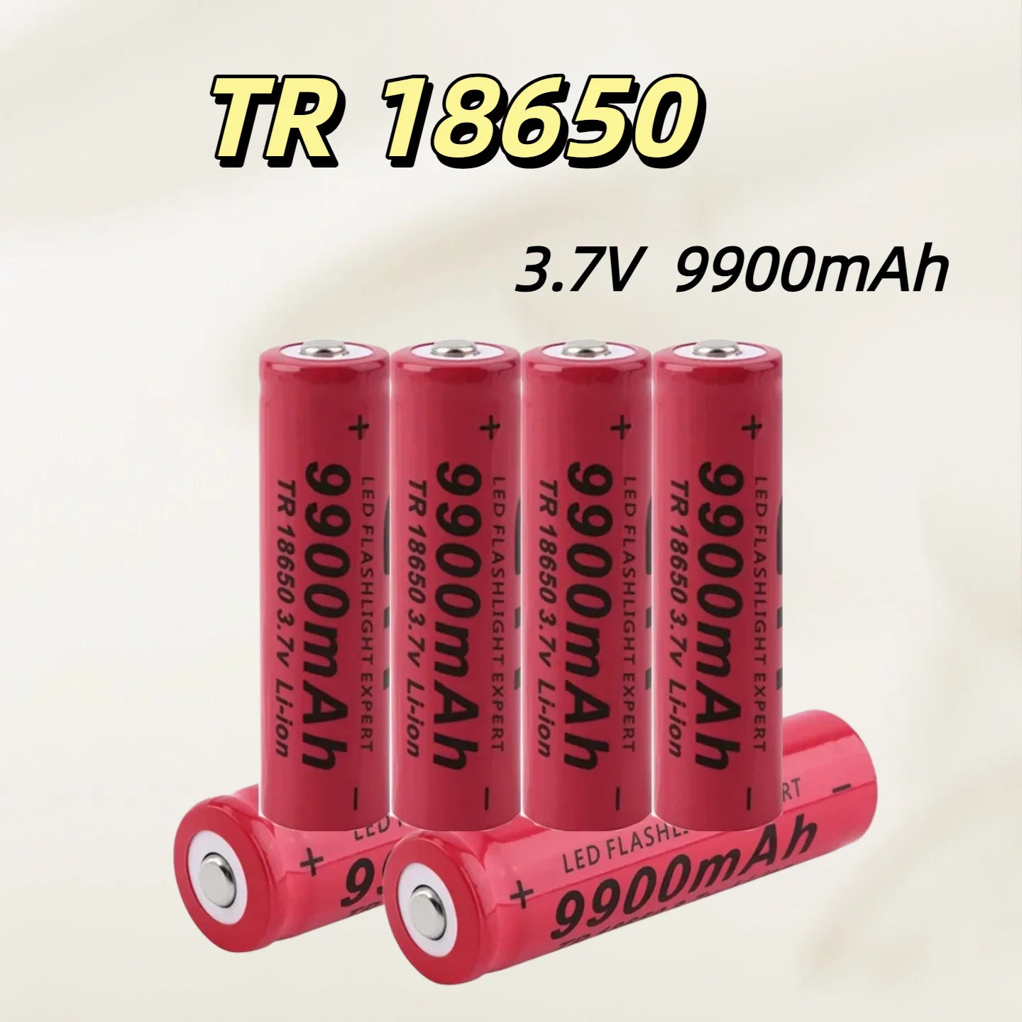 

New 18650 3.7V 9900mAh Rechargeable Lithium Battery For Bright Flashlights & Toys