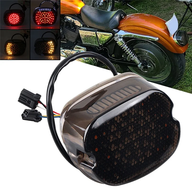 Motorcycle LED Brake Tail Light Integrated Turn Signal for Harley Sportster