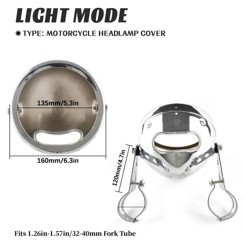 

5-3/4 Inch LED Headlight Mounting Ring Bracket Adapter Accessories 5.75" Motorcycle Headlamp Housing