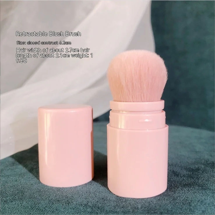 Pinceau de maquillage rétractable professionnel pour le visage, brosse à Blush, brosse de contour, pinceaux à poudre libre, cheveux synthétiques Ultra doux