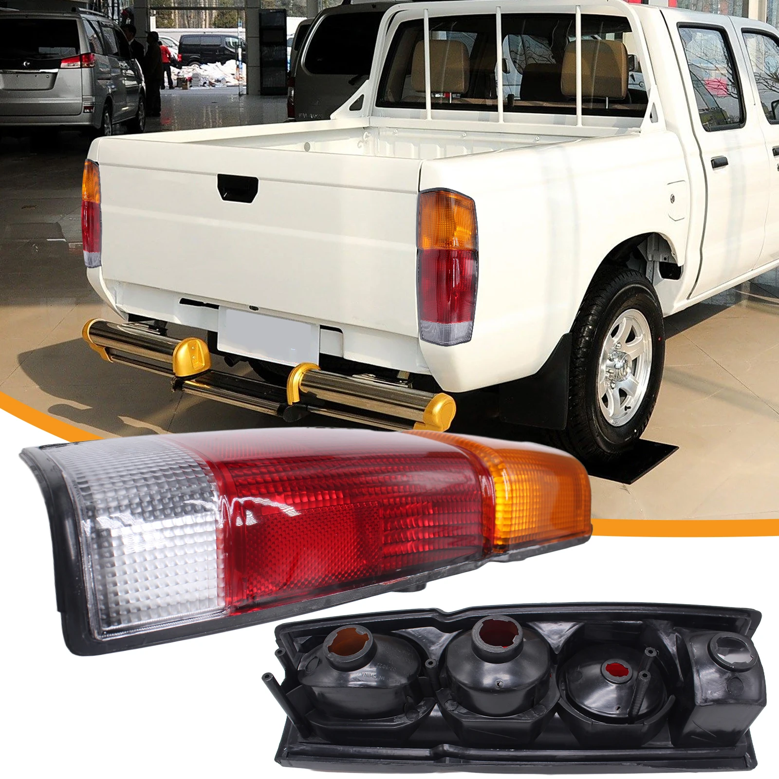 

Задний стоп-сигнал автомобиля для Nissan D21 Hardbody Pickup 1986-1994 гг. Задние фонари автомобиля Pickup Пара для 1995-1997 SE XE Замените аксессуар