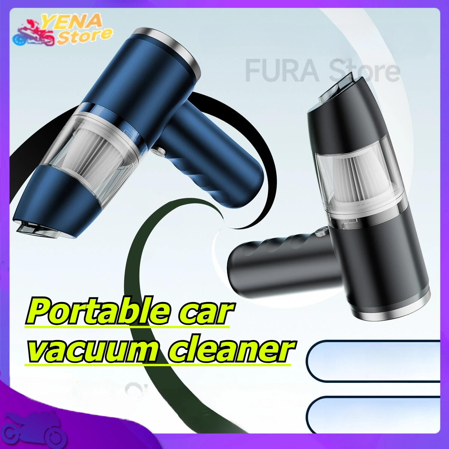 

Portable car vacuum cleaner - New cordless handheld powerful household car vacuum cleaner - Compact hair dryer car cleaner