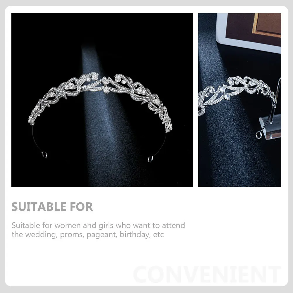 

Свадебная повязка на голову со стразами, тиара из сплава, свадебная корона, декоративный обруч для волос, элегантный головной убор невесты, свадебная вечеринка, корона для девочек, реквизит