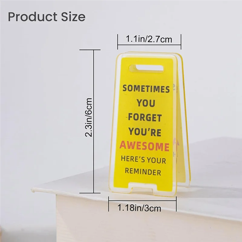 AT93-Funny Sticky Note Holder - 6 Pack Note Holder Clips, Overstimulated Desk Sign For Office, Hilarious Desk Signs