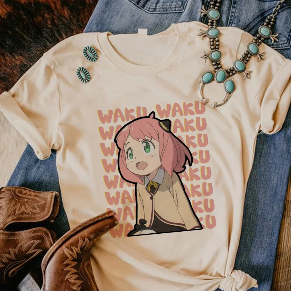 Anya tshirt women Y2K manga designer t shirt girl designer 2000s clothing