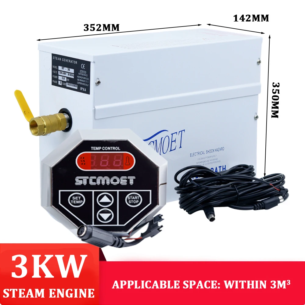 3KW/4.5KW Sauna-Dampfgenerator für Zuhause, Nassdampf-Ofen, Kommerzielle Sauna-Ausrüstung mit Digitalsteuerung – Detail 2