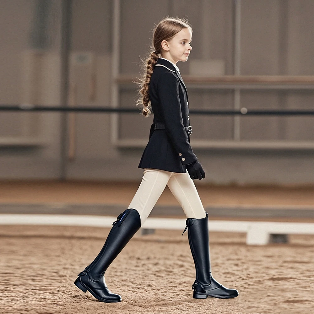 أحذية الفروسية من جلد البقر من Hellohorse من الطبقة الأولى، أحذية ركوب الخيل، أحذية العوائق، أحذية الفروسية، أحذية الملابس