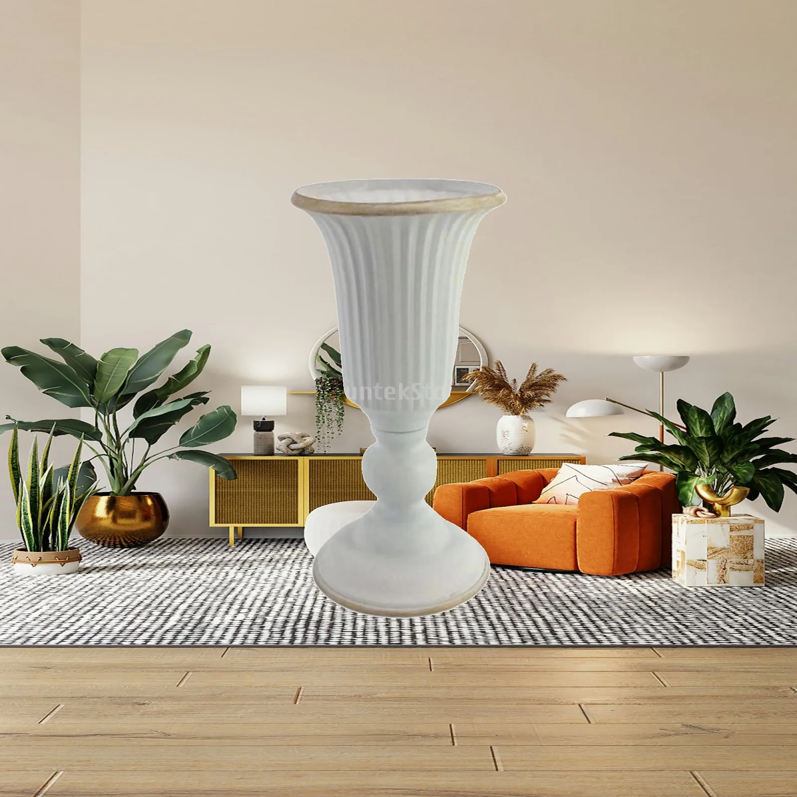 Metal Flower Vase Vintage Design Sturdy Plant Holder Centerpiece for Wedding Celebration Office Venue