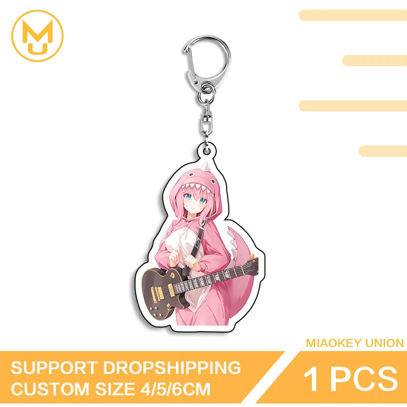 Eye Catching Gotoh Hitori Creative Personality Double Sided Acrylic Keyring Lightweight Stylish Customizable Daily Wear Jewelry