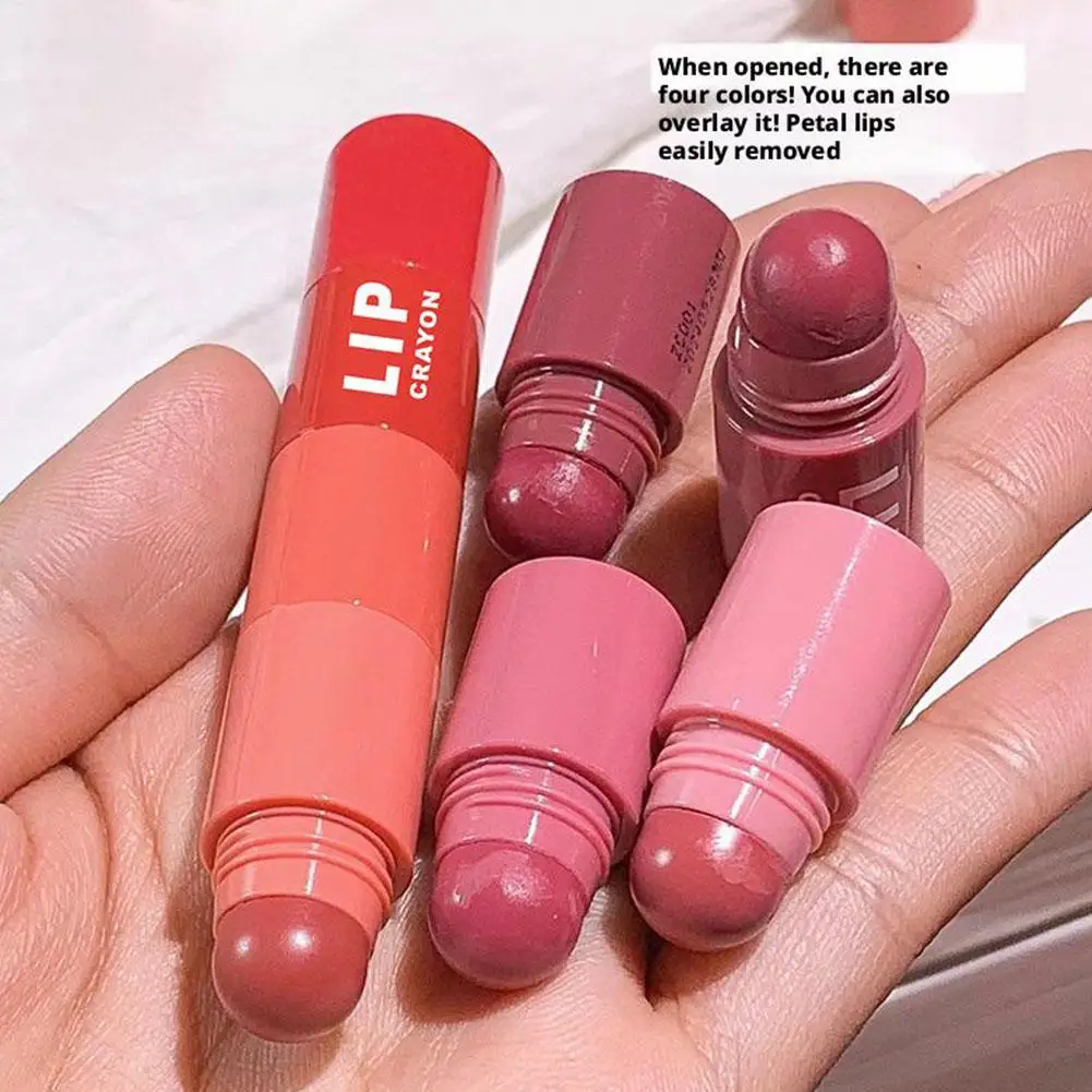 Matte Lipstick Pen 2 Colors In 1 Nude Pink Matte Lip Gloss Waterproof Long Lasting Lipstick Pencil Lip Liner Pen Lip Makeup Set