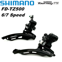 Original Shimano Tourney TZ FD-TZ500 Bike Front Derailleur FD TZ500 Clamp Band Mount 31.8mm 3x7/6 Speed Top/Down Pull 42T 48T